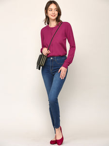 WSK781 Womens Keep It Classic Round Cardigan