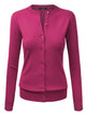 WSK781 Womens Keep It Classic Round Cardigan