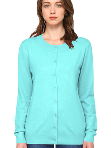 WSK781 Womens Keep It Classic Round Cardigan