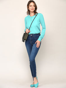 WSK781 Womens Keep It Classic Round Cardigan