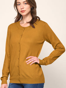 WSK781 Womens Keep It Classic Round Cardigan