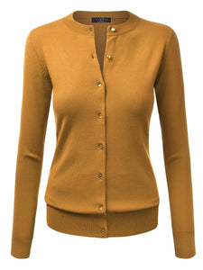 WSK781 Womens Keep It Classic Round Cardigan