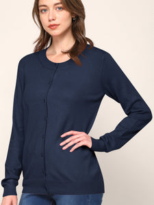 WSK781 Womens Keep It Classic Round Cardigan