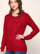 WSK781 Womens Keep It Classic Round Cardigan