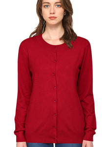 WSK781 Womens Keep It Classic Round Cardigan
