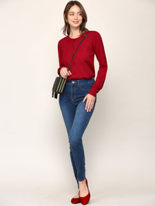 WSK781 Womens Keep It Classic Round Cardigan