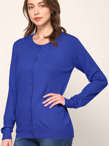 WSK781 Womens Keep It Classic Round Cardigan