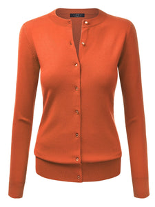 WSK781 Womens Keep It Classic Round Cardigan