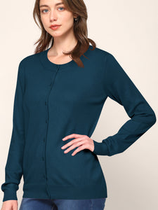 WSK781 Womens Keep It Classic Round Cardigan