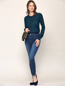 WSK781 Womens Keep It Classic Round Cardigan