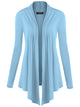 WSK850 Women's Draped Open- Front Cardigan