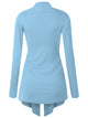 WSK850 Women's Draped Open- Front Cardigan
