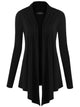 WSK850 Women's Draped Open- Front Cardigan