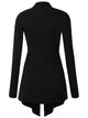 WSK850 Women's Draped Open- Front Cardigan