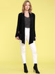 WSK850 Women's Draped Open- Front Cardigan