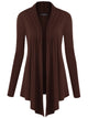 WSK850 Women's Draped Open- Front Cardigan