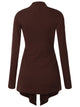 WSK850 Women's Draped Open- Front Cardigan