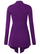 WSK850 Women's Draped Open- Front Cardigan