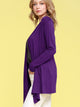 WSK850 Women's Draped Open- Front Cardigan