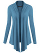 WSK850 Women's Draped Open- Front Cardigan