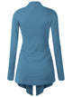 WSK850 Women's Draped Open- Front Cardigan