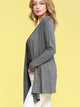 WSK850 Women's Draped Open- Front Cardigan