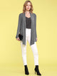 WSK850 Women's Draped Open- Front Cardigan