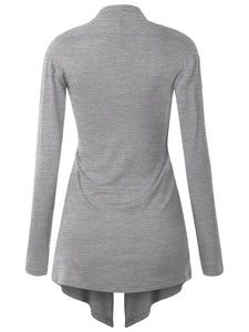 WSK850 Women's Draped Open- Front Cardigan