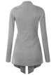 WSK850 Women's Draped Open- Front Cardigan