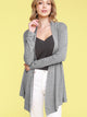 WSK850 Women's Draped Open- Front Cardigan