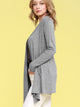 WSK850 Women's Draped Open- Front Cardigan