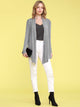 WSK850 Women's Draped Open- Front Cardigan