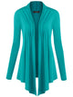 WSK850 Women's Draped Open- Front Cardigan