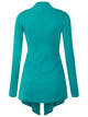 WSK850 Women's Draped Open- Front Cardigan