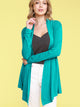 WSK850 Women's Draped Open- Front Cardigan