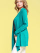WSK850 Women's Draped Open- Front Cardigan