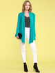 WSK850 Women's Draped Open- Front Cardigan