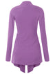 WSK850 Women's Draped Open- Front Cardigan