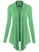 WSK850 Women's Draped Open- Front Cardigan