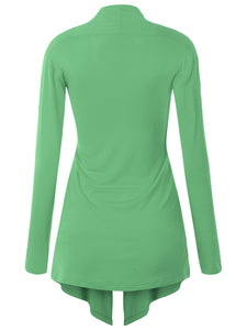 WSK850 Women's Draped Open- Front Cardigan