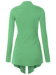 WSK850 Women's Draped Open- Front Cardigan
