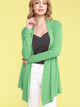WSK850 Women's Draped Open- Front Cardigan