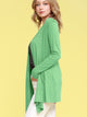 WSK850 Women's Draped Open- Front Cardigan