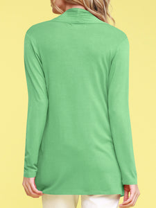 WSK850 Women's Draped Open- Front Cardigan