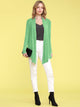 WSK850 Women's Draped Open- Front Cardigan