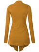 WSK850 Women's Draped Open- Front Cardigan