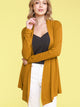 WSK850 Women's Draped Open- Front Cardigan
