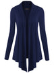 WSK850 Women's Draped Open- Front Cardigan