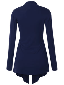 WSK850 Women's Draped Open- Front Cardigan