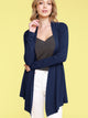 WSK850 Women's Draped Open- Front Cardigan